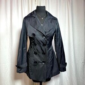bebe Black Trench Coat XS